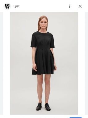 COS Waisted Dress Black Medium